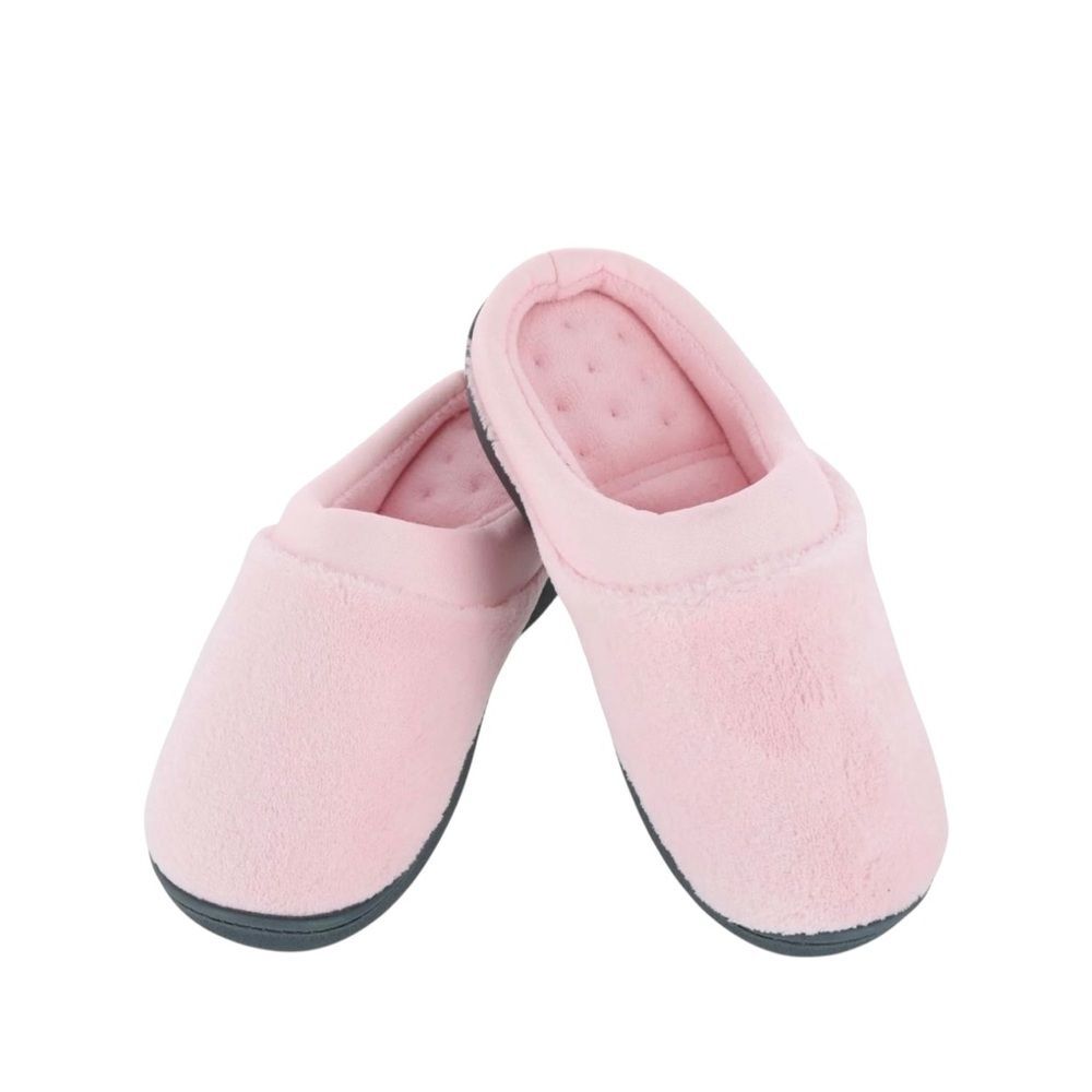 Isotoner Women's Pink Microterry Pillow Step Clog Slippers